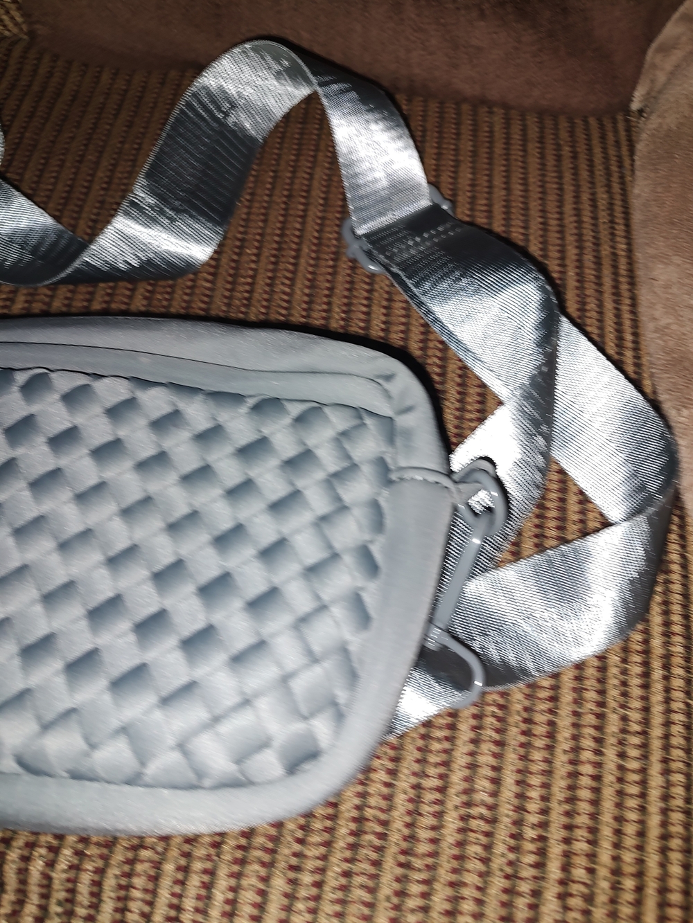 Sol And Selene Gray Quilted Crossbody Sling Bag for Women